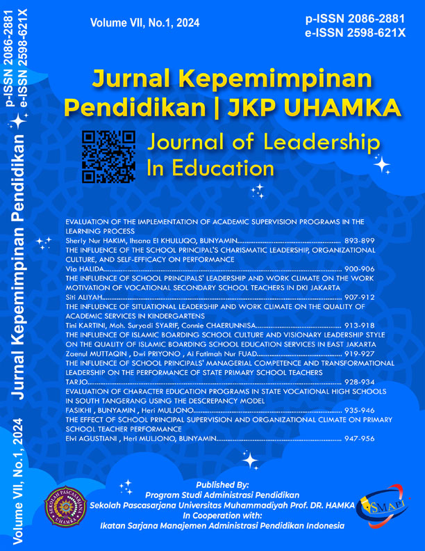 					View Vol. 7 No. 1 (2024): JURNAL KEPEMIMPINAN PENDIDIKAN
				