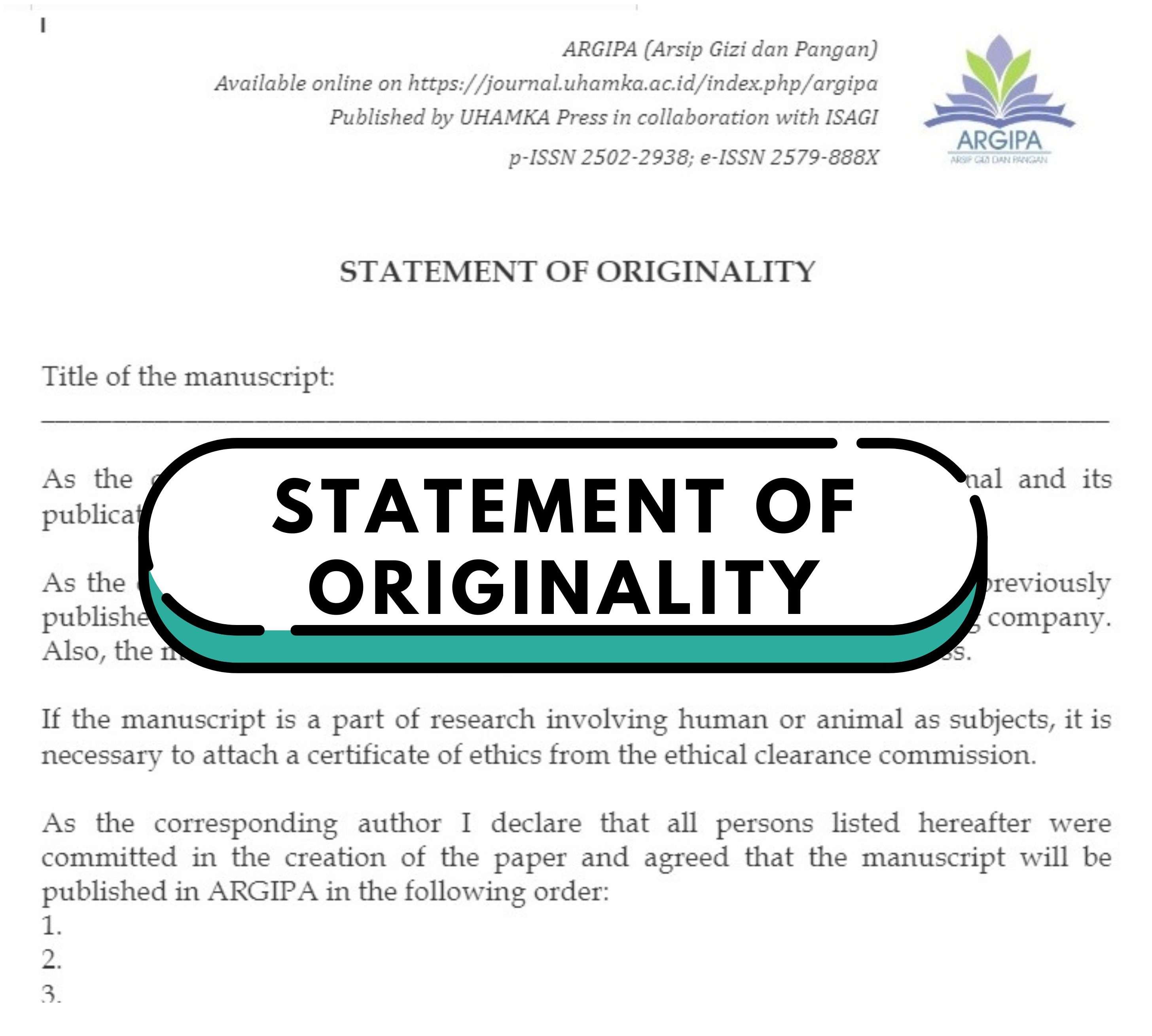 Statement of Oiginality